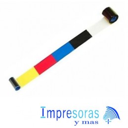 CINTA RIBBON ZEBRA PARA IMPRESORA P3 P4 P5 TRUE COLORS COLOR YMCKO 800015-440