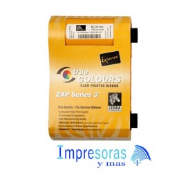 CINTA RIBBON ZEBRA PARA IMPRESORA ZXP3 TRUE COLORS NEGRO KDO 800033-850