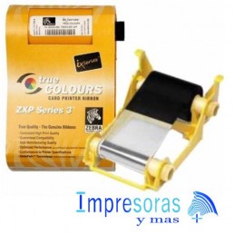 CINTA RIBBON ZEBRA PARA IMPRESORA ZXP3 TRUE COLORS NEGRO KDO 800033-850