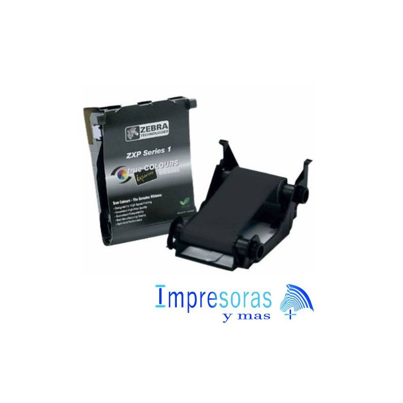 CINTA RIBBON ZEBRA PARA IMPRESORA ZXP1 TRUE COLORS NEGRO K 800011-101