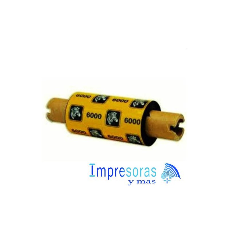 CINTA RIBBON ZEBRA CERA 6000 64MM X 74MTS 06000GS06407 ESCRITORIO 1RIBBON