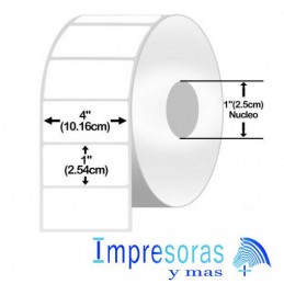 ETIQUETA ZEBRA TD 10010045 4X1 PGDS ESCRITORIO NUCLEO 1PGDS 6 ROLLOS Z-SELECT 4000D