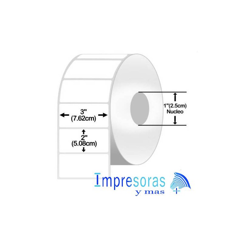 ETIQUETA ZEBRA TT 10009529 3X2 PGDS ESCRITORIO NUCLEO 1PGDS 6 ROLLOS Z-SELECT 4000T