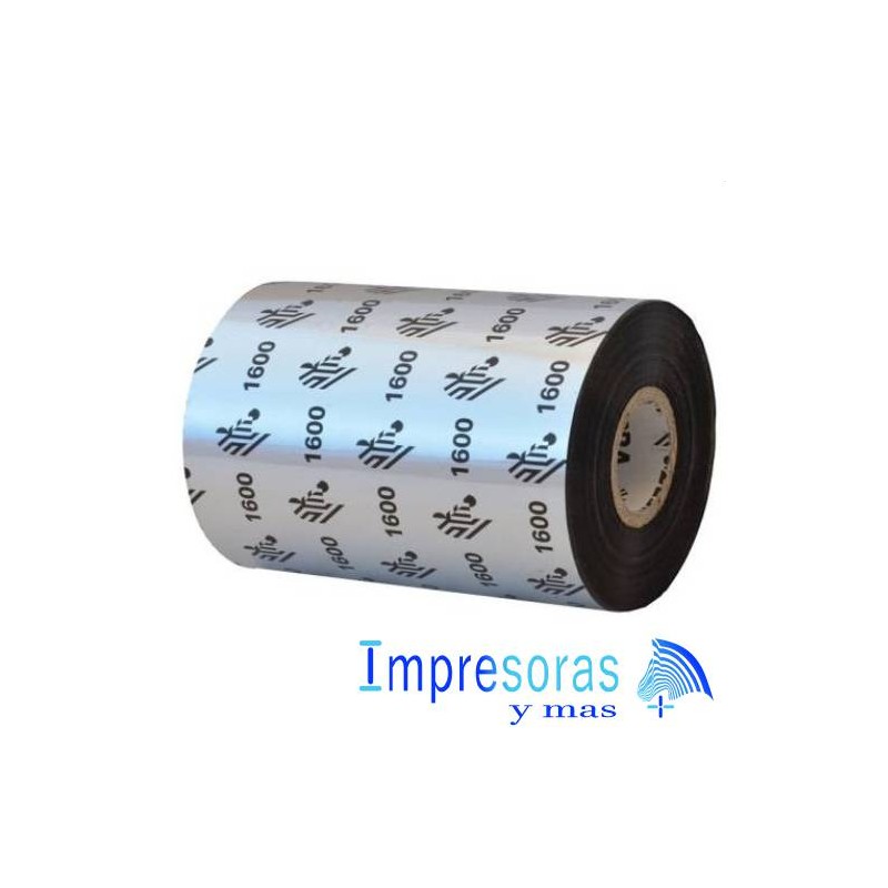 CINTA RIBBON ZEBRA CERA 1600 110MM X 450MTS 01600BK11045 INDUSTRIAL 1 RIBBON