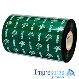 CINTA RIBBON ZEBRA RESINA 5095 60MM X 300MTS 05095BK06030 INDUSTRIAL 6 RIBBON