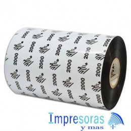 CINTA RIBBON ZEBRA CERA 2000 89MM X 450MTS 02000BK08945 INDUSTRIAL 24 RIBBON