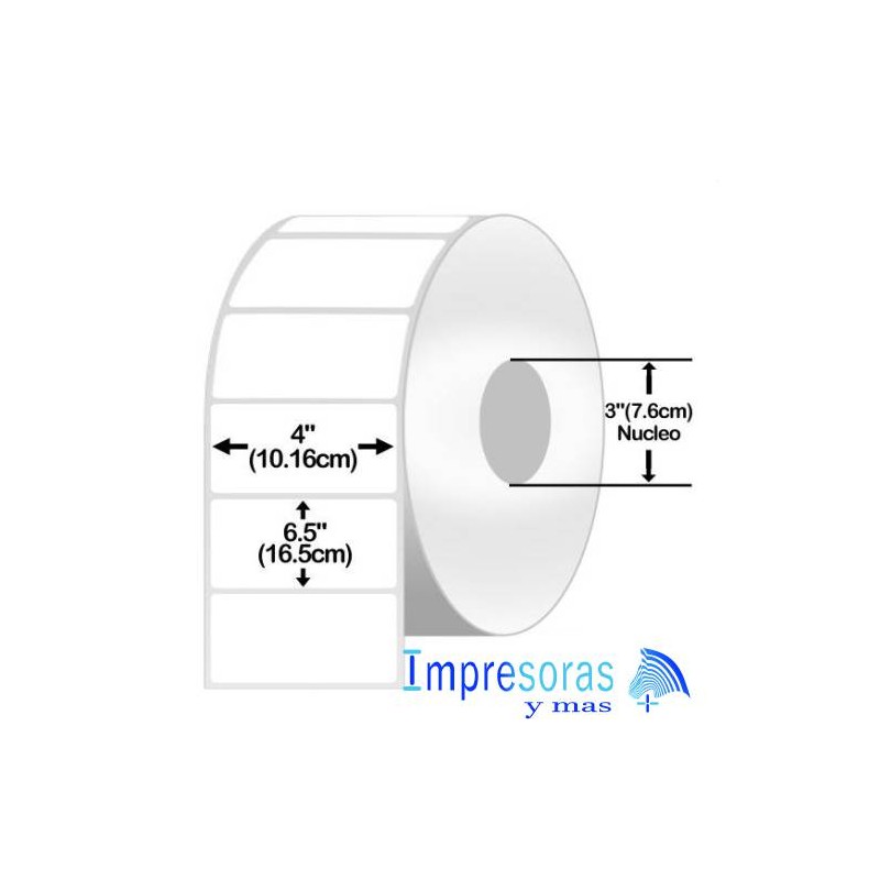 ETIQUETA ZEBRA TT 10000280 4X6.5 PGDS INDUSTRIAL NUCLEO 3PGDS 4 ROLLOS Z-PERFORM 2000T