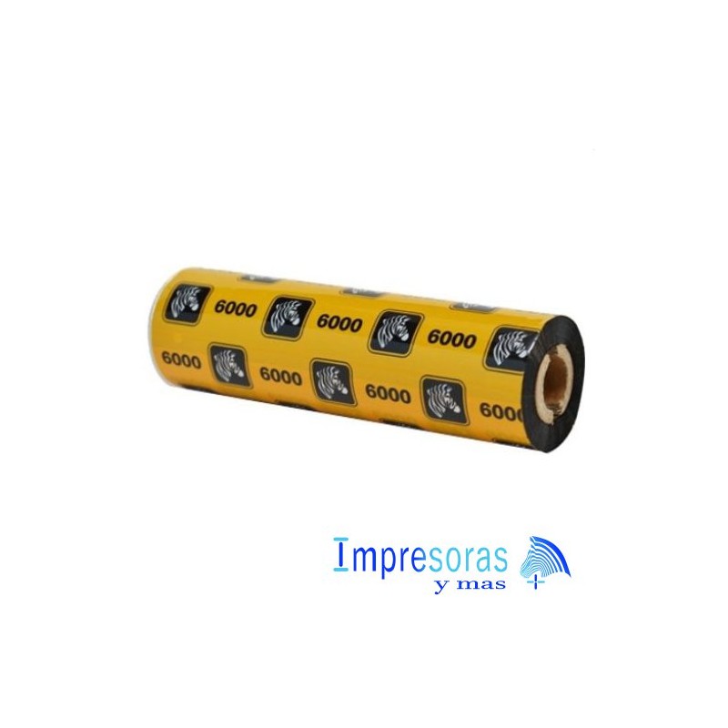CINTA RIBBON ZEBRA CERA 6000 110MM X 74MTS 06000GS11007 ESCRITORIO 1 RIBBON