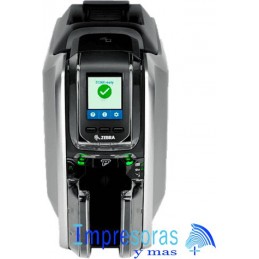 IMPRESORA DE TARJETAS ZEBRA ZC300 KIT 1 CARA LCD TARJETAS RIBBON SOFTWARE EDICION