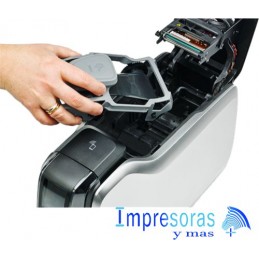 IMPRESORA DE TARJETAS ZEBRA ZC300 KIT 1 CARA LCD TARJETAS RIBBON SOFTWARE EDICION