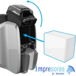 IMPRESORA DE TARJETAS ZEBRA ZC300 KIT 1 CARA LCD TARJETAS RIBBON SOFTWARE EDICION