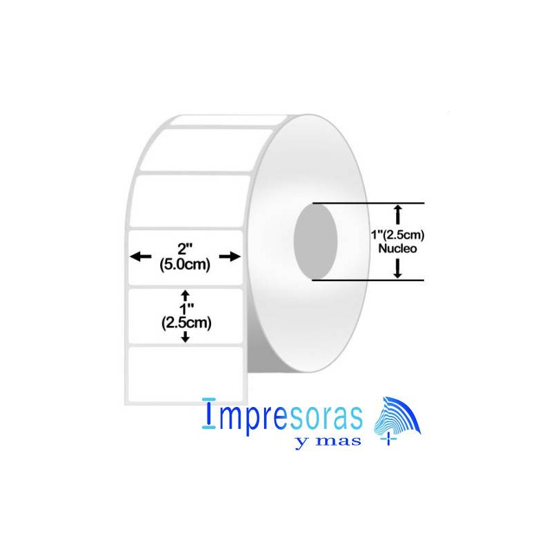 Etiqueta ZEBRA 2x1 Pgds 10010028 TD Nucleo 1Pgds 6 Rollos Z-PERFORM 2000D