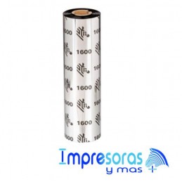 CINTA RIBBON ZEBRA CERA 110MM X 74MTS 01600GS11007 TODOZEBRA