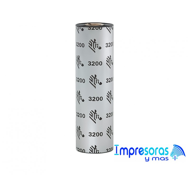 CINTA RIBBON ZEBRA CERA RESINA 110MM X 74MTS 03200GS11007 TODOZEBRA