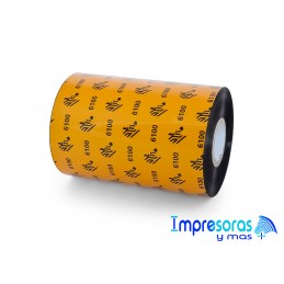 CINTA RIBBON ZEBRA CERA RESINA 110MM X 450MTS 06100BK11045 TODOZEBRA