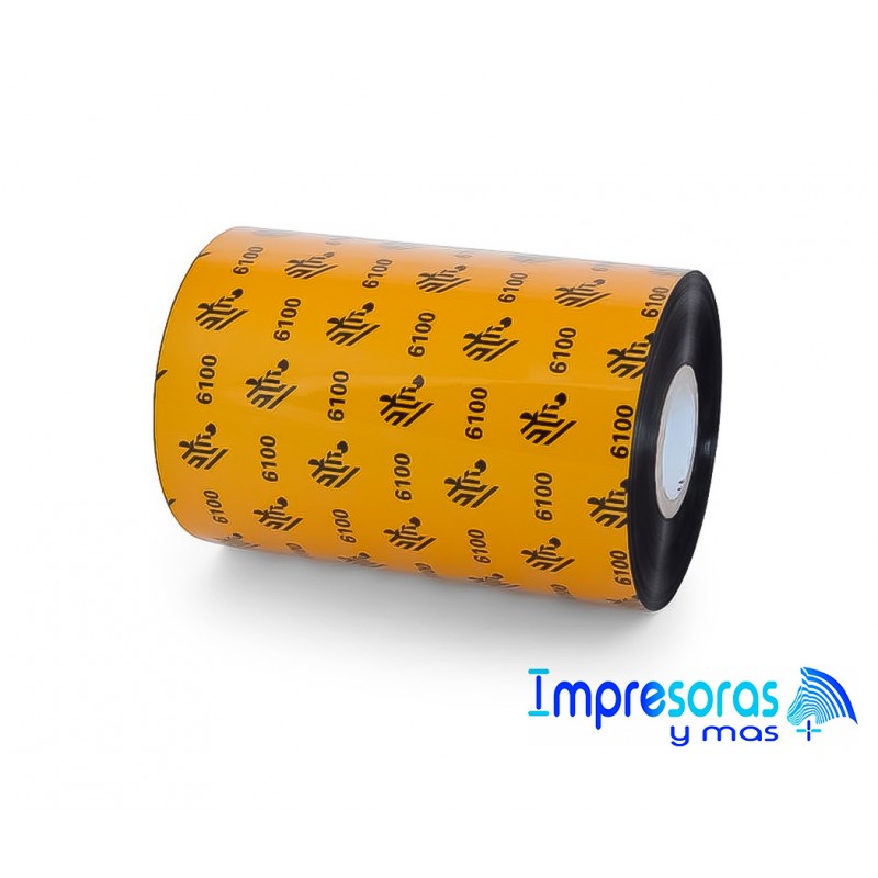 CINTA RIBBON ZEBRA CERA RESINA 110MM X 450MTS 06100BK11045 TODOZEBRA
