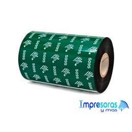 CINTA RIBBON ZEBRA RESINA 110MM X 450MTS 05095BK11045 TODOZEBRA