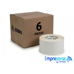 ✅ 6 Rollos de Etiquetas ZEBRA 10010029 TD Z-SELECT 2000D