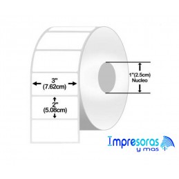 ✅ 1 Rollo de Etiquetas ZEBRA 10010029-R TD Z-SELECT 2000D