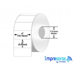 ✅ 1 Rollo de Etiqueta ZEBRA 10010031-R TD 4x2 Pgds Z-PERFORM 2000D