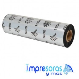 CINTA RIBBON ZEBRA CERA 64MM X 74MTS 01600GS06407 TODOZEBRA