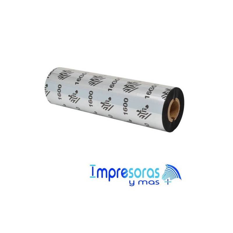CINTA RIBBON ZEBRA CERA 64MM X 74MTS 01600GS06407 TODOZEBRA